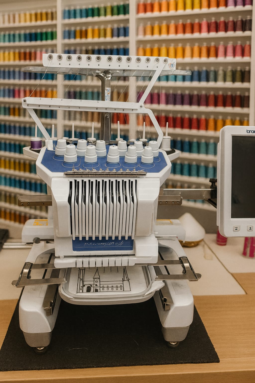 Unsere moderne Stickmaschine